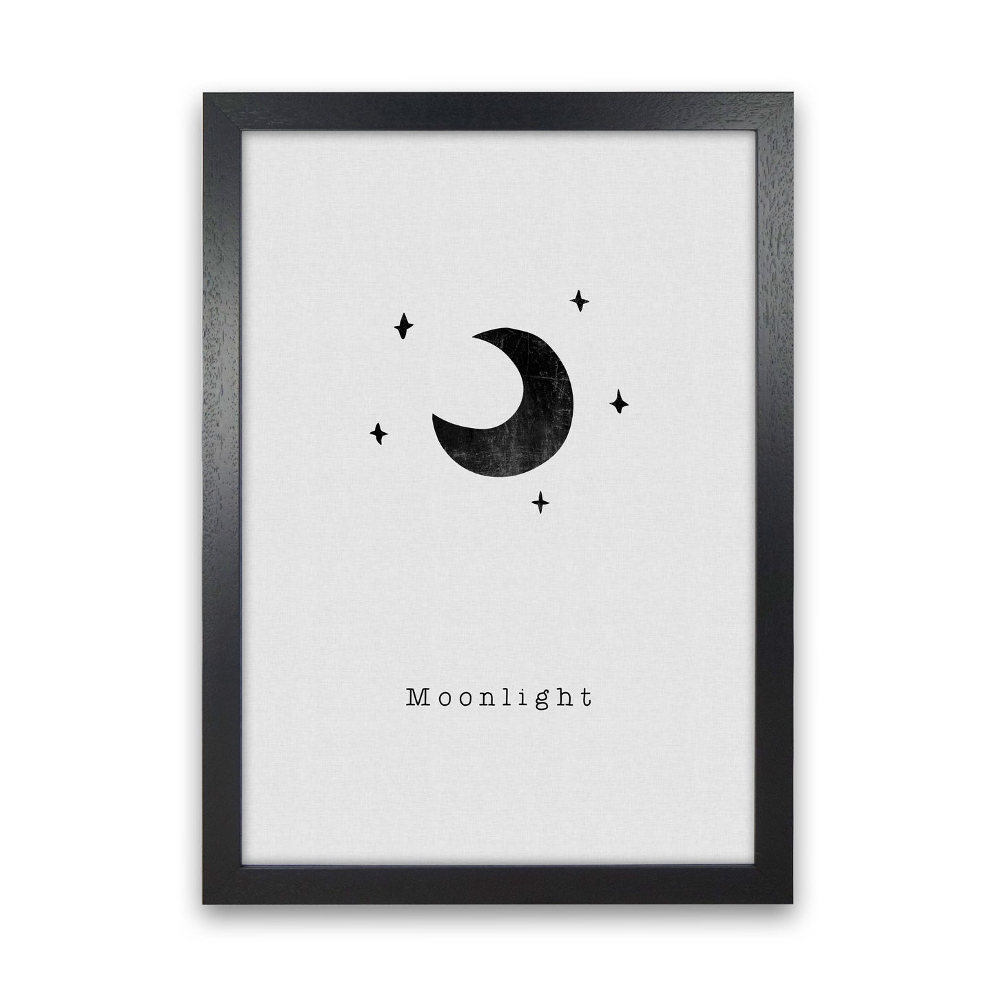 Quote Set - Moonlight Art Print by Orara Studio Black Grain