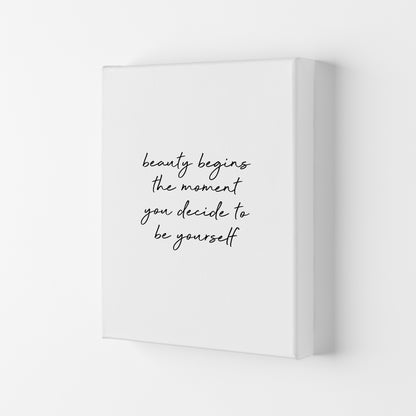 Beauty Begins Quote Print By Orara Studio Canvas