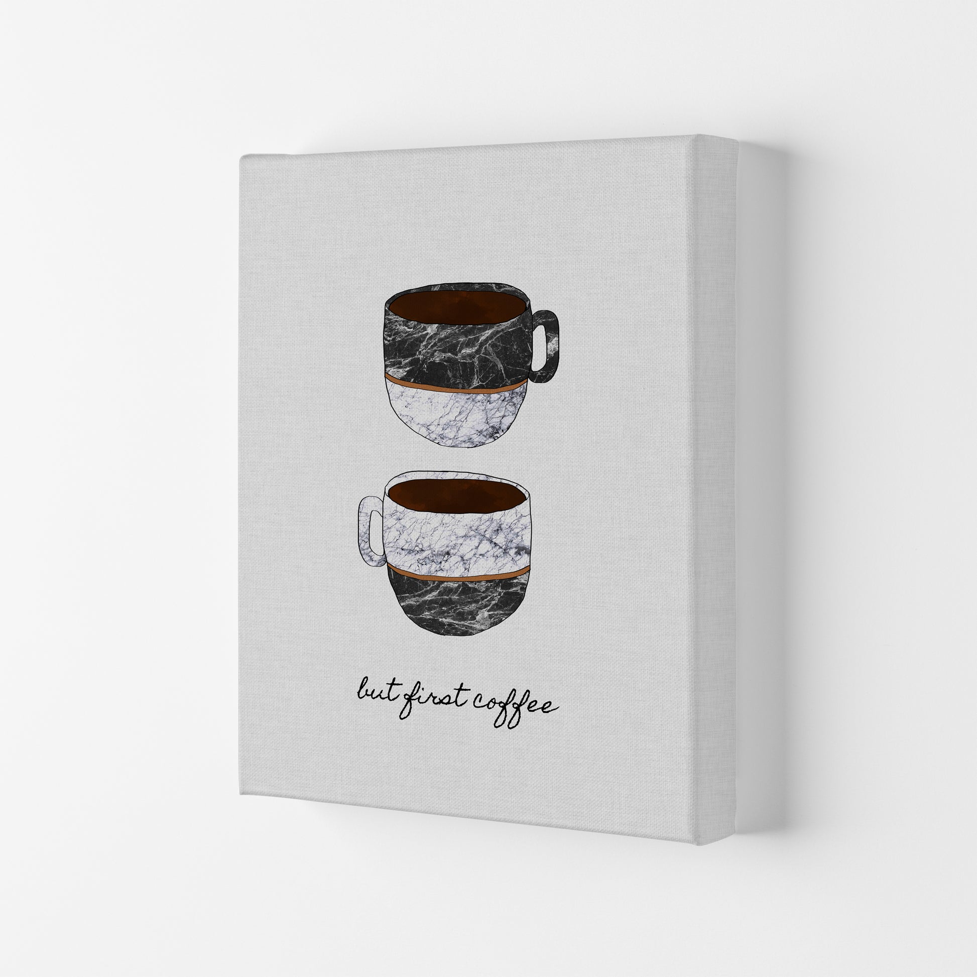 But First Coffee II Print By Orara Studio, Framed Kitchen Wall Art Canvas
