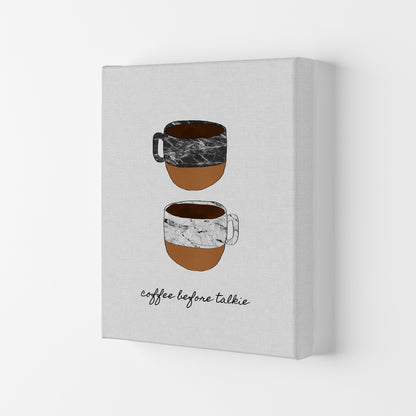 Coffee Before Talkie Print By Orara Studio, Framed Kitchen Wall Art Canvas