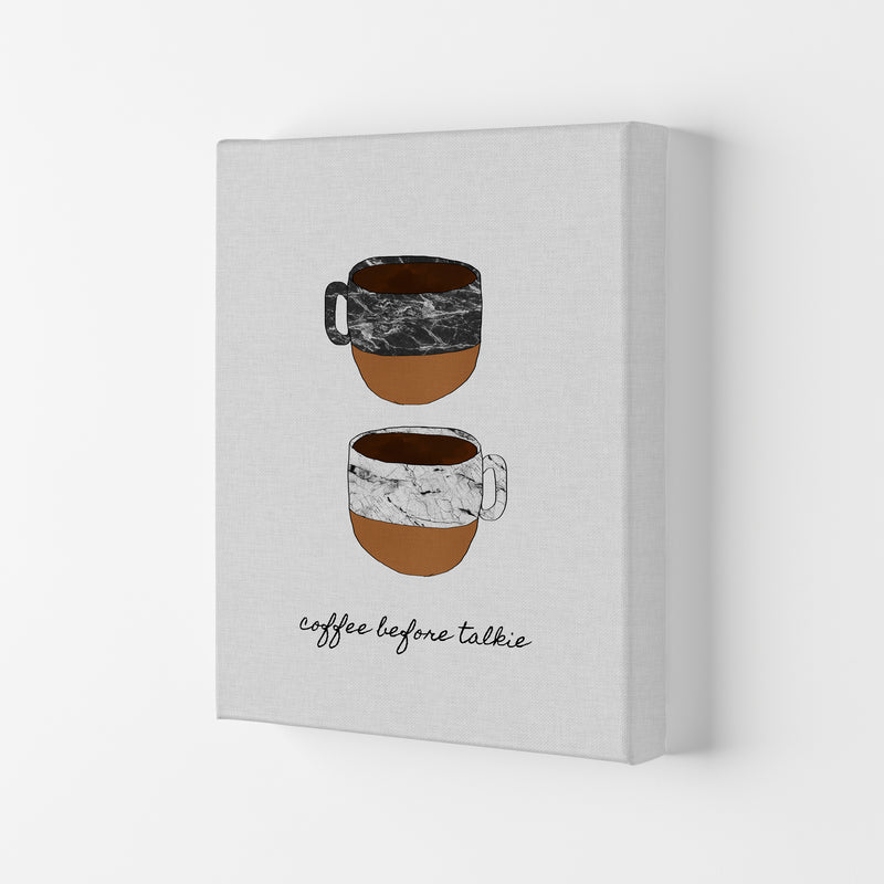Coffee Before Talkie Print By Orara Studio, Framed Kitchen Wall Art Canvas