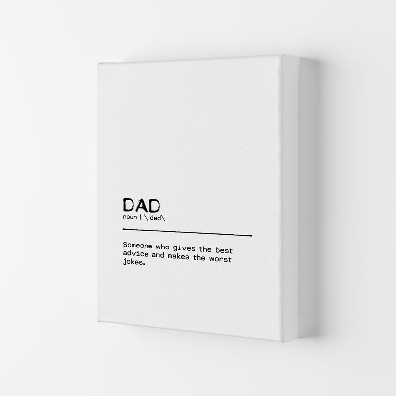 Dad Advice Definition Quote Print By Orara Studio Canvas