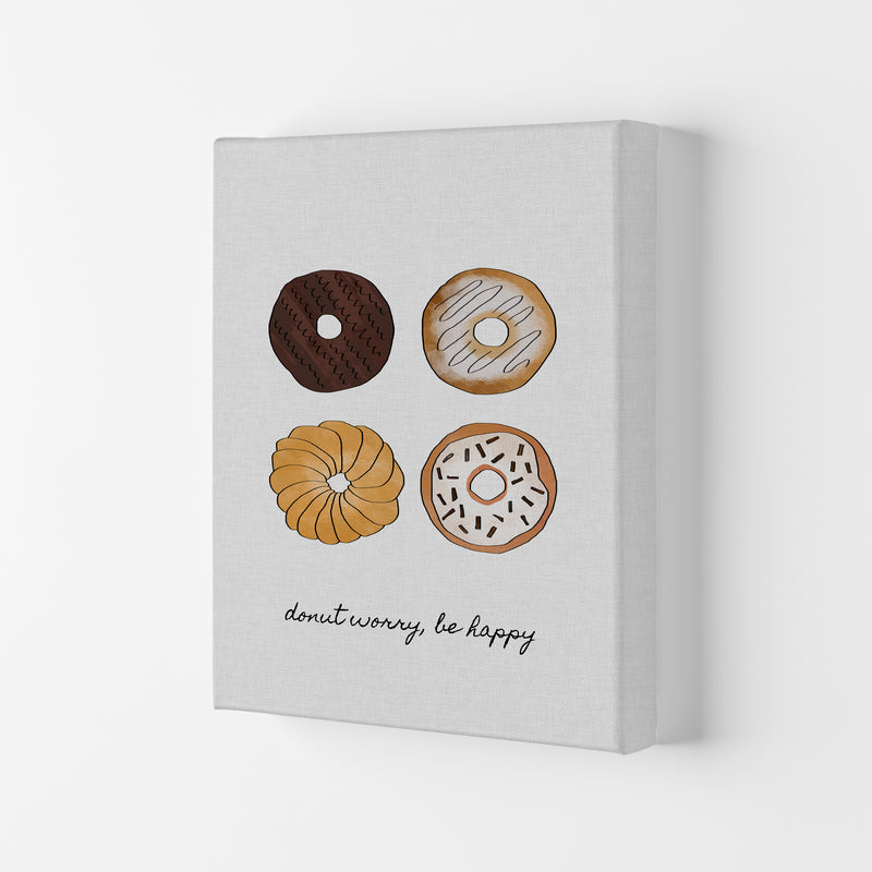 Donut Worry Print By Orara Studio, Framed Kitchen Wall Art Canvas