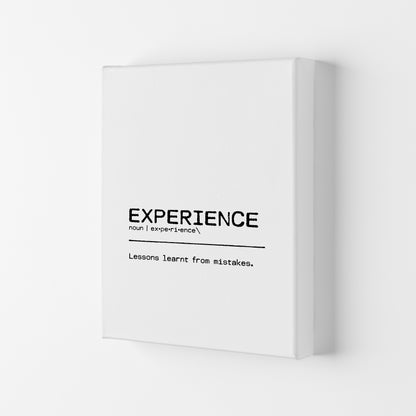 Experience Lessons Definition Quote Print By Orara Studio Canvas