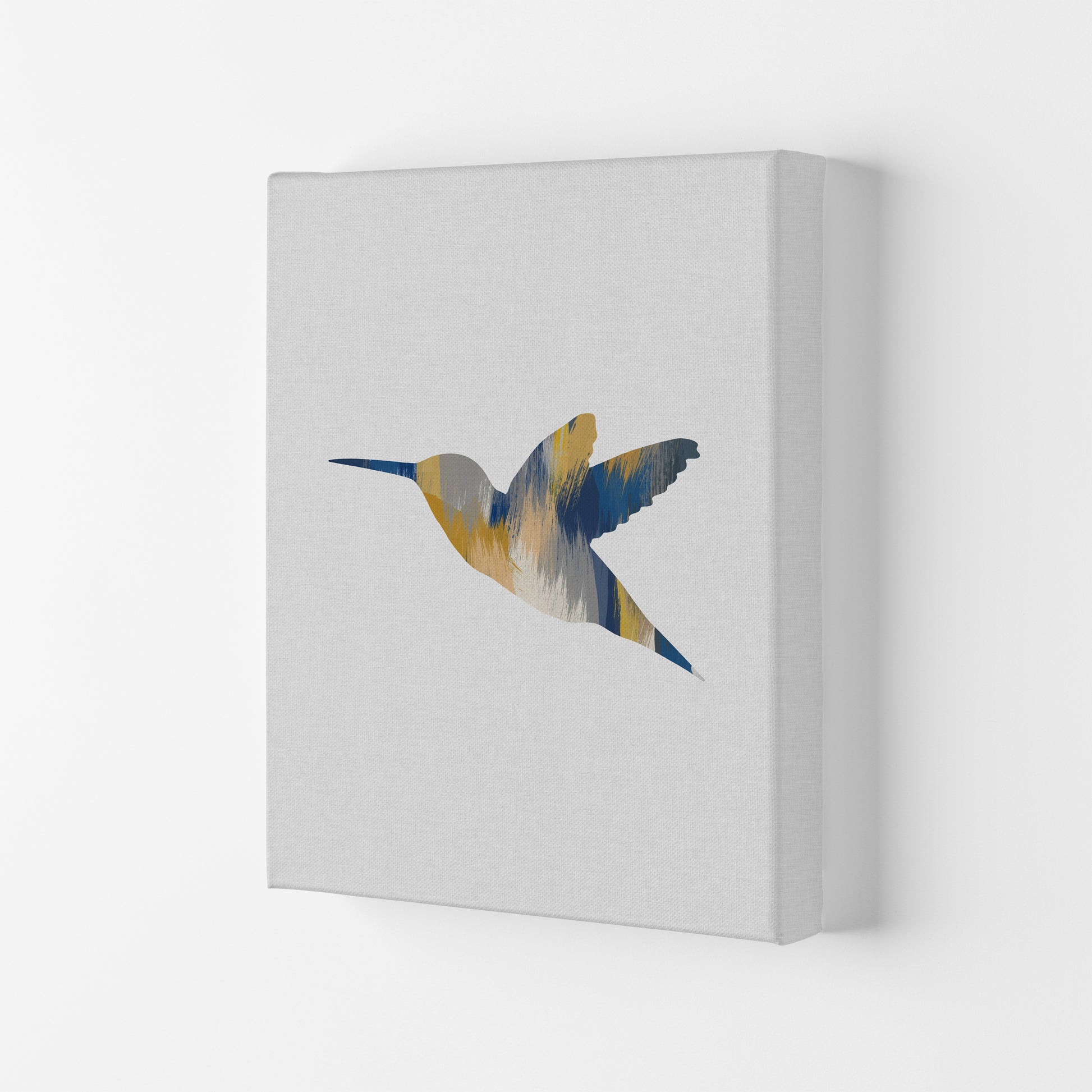 Hummingbird Blue & Yellow I Print By Orara Studio Animal Art Print Canvas