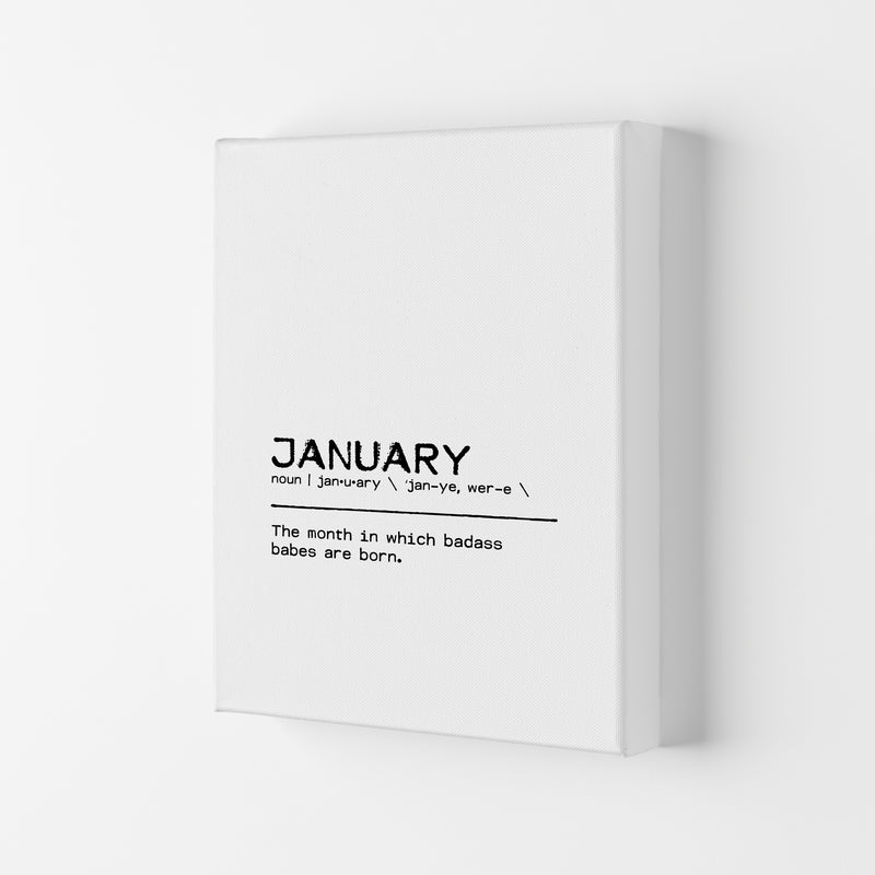 January Badass Definition Quote Print By Orara Studio Canvas