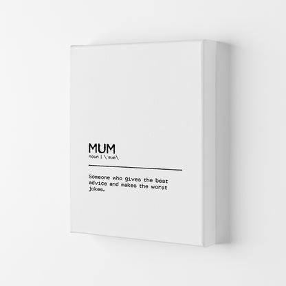 Mum Advice Definition Quote Print By Orara Studio Canvas