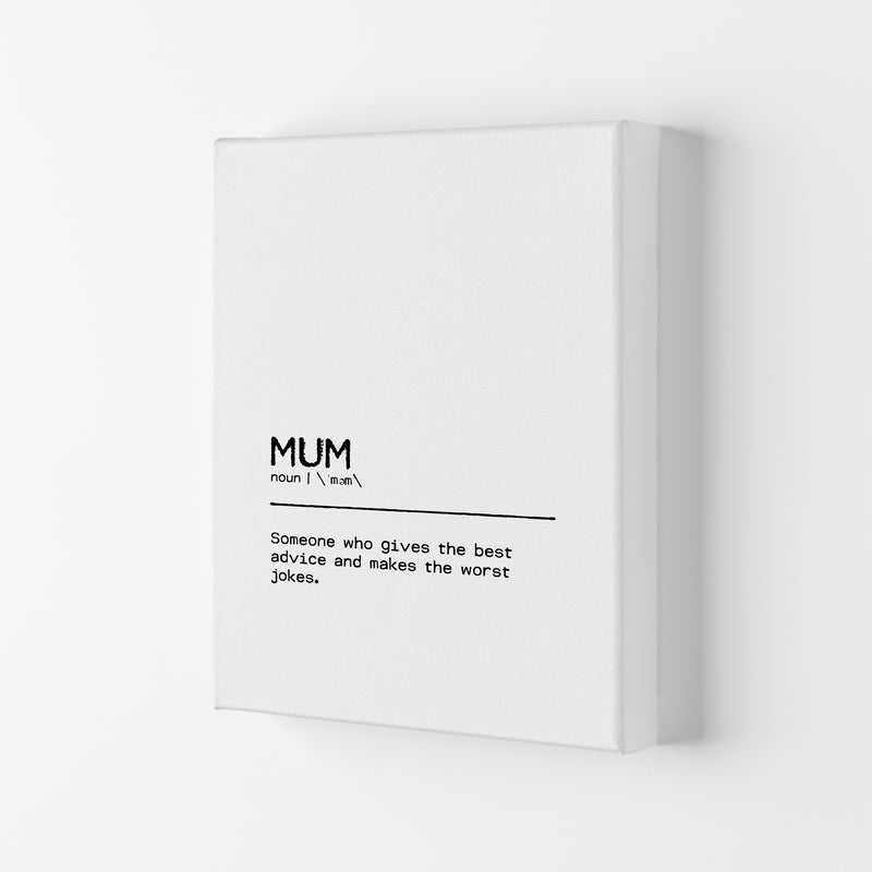 Mum Advice Definition Quote Print By Orara Studio Canvas