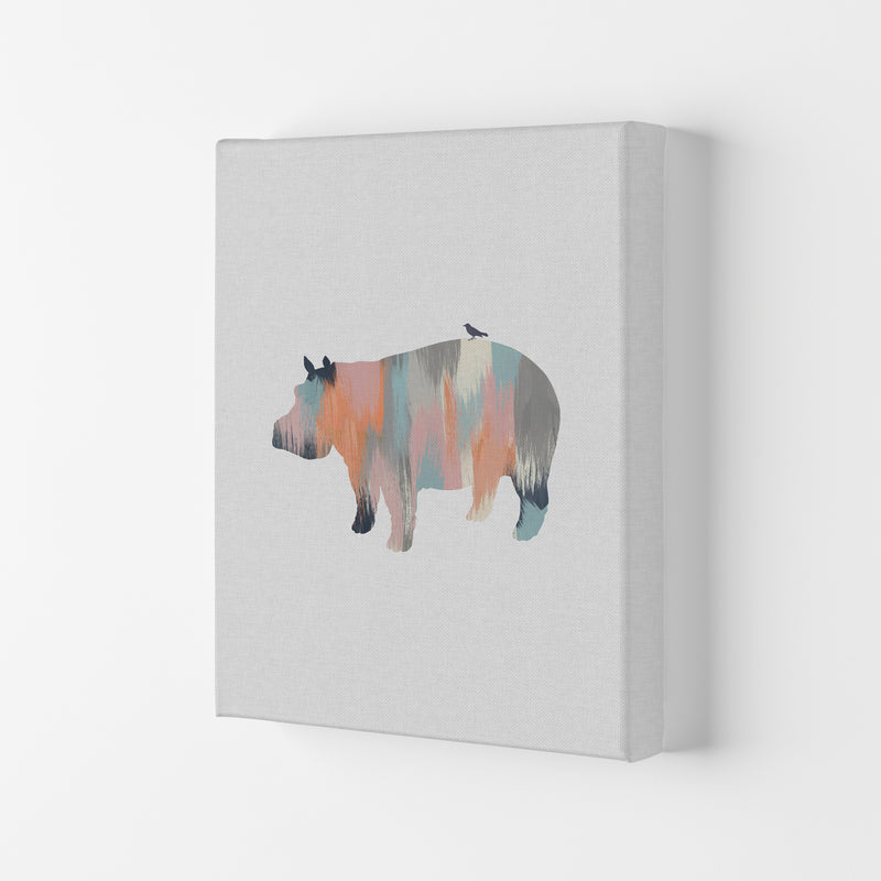 Pastel Hippo Print By Orara Studio Animal Art Print Canvas