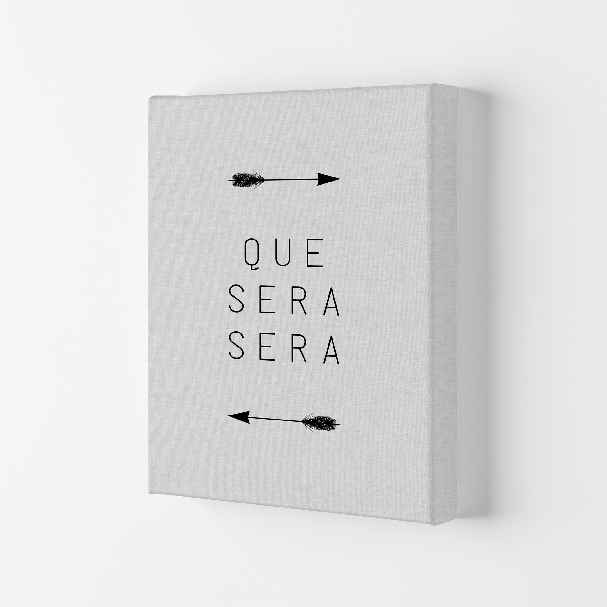 Que Sera Sera Arrow Quote Print By Orara Studio Canvas