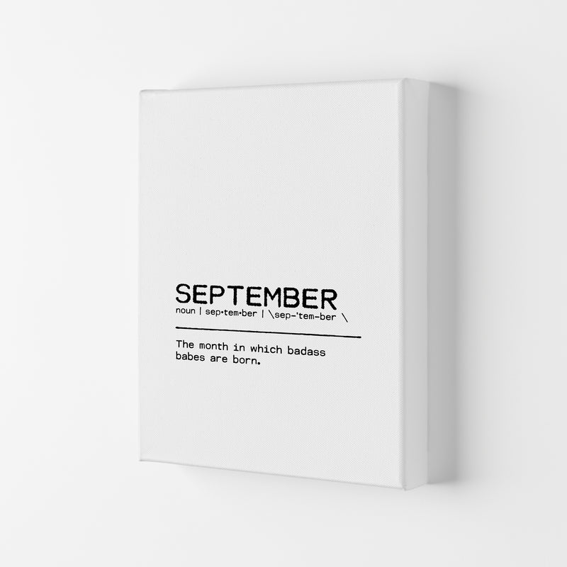 September Badass Definition Quote Print By Orara Studio Canvas