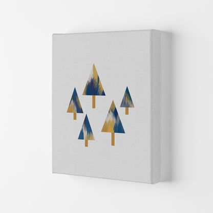 Trees Blue & Yellow Print By Orara Studio Canvas