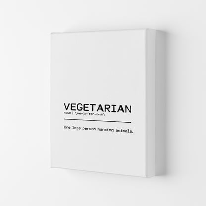 Vegetarian Person Definition Quote Print By Orara Studio Canvas