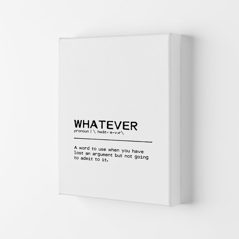 Whatever Lost Definition Quote Print By Orara Studio Canvas