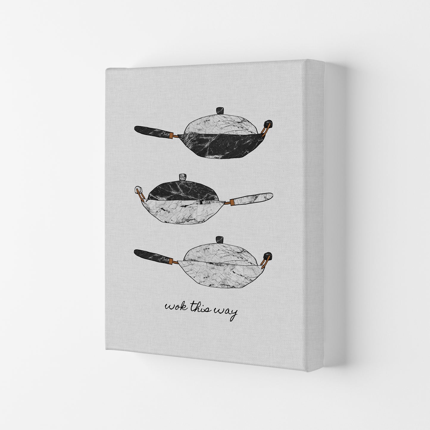 Wok This Way Print By Orara Studio, Framed Kitchen Wall Art Canvas
