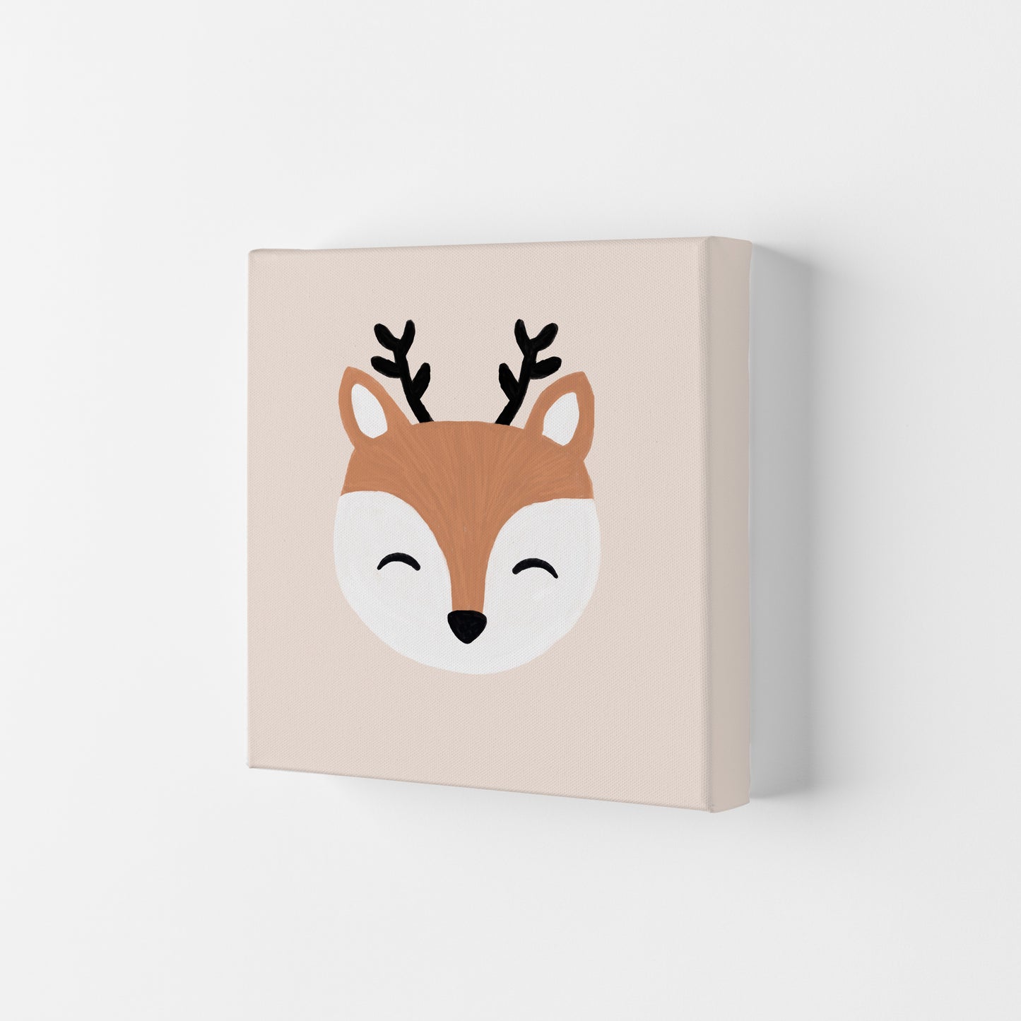 Blush Deer Christmas Art Print by Orara Studio Canvas