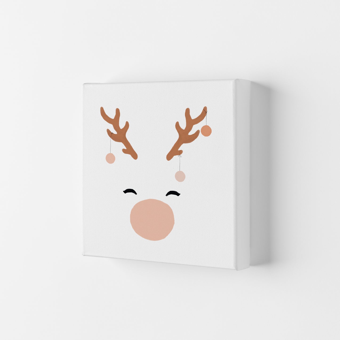 Deer & Baubles Christmas Art Print by Orara Studio Canvas