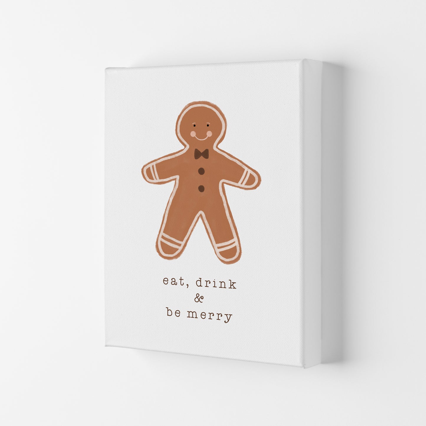Eat Drink & Be Merry Christmas Art Print by Orara Studio Canvas