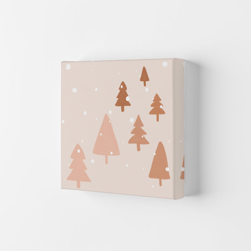 Pastel Winter Trees Christmas Art Print by Orara Studio Canvas