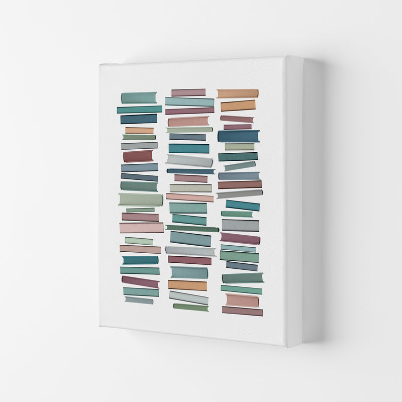 Books Pastel Abstract Art Print by Orara Studio Canvas