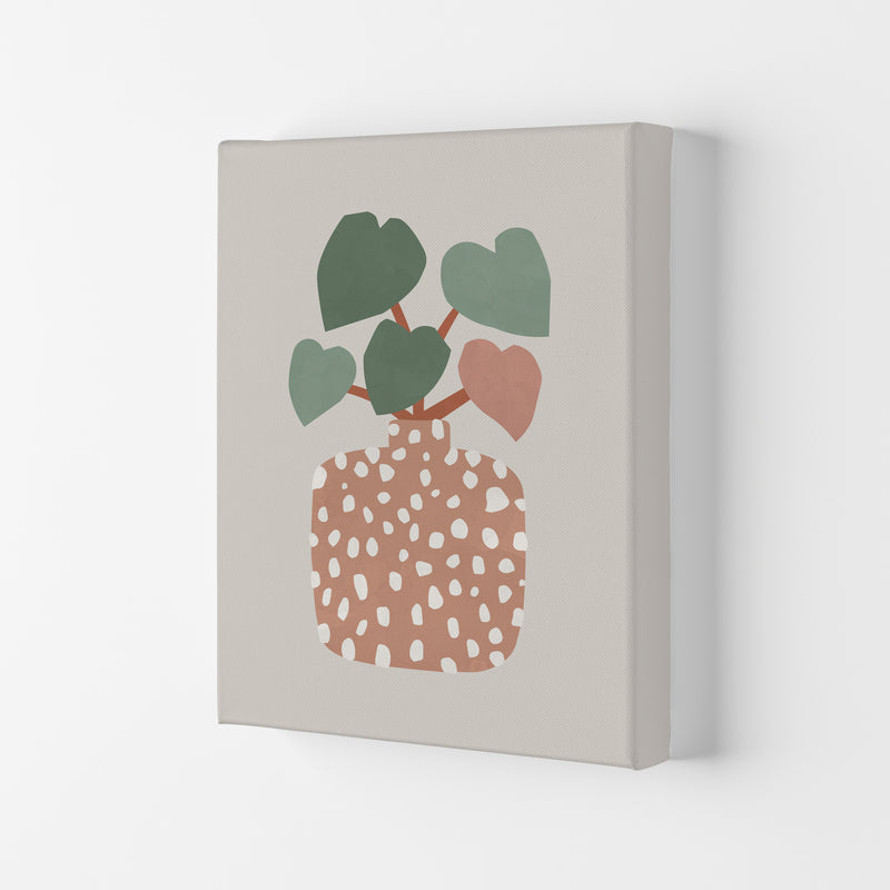 Terrazzo & Heart Plant Art Print by Orara Studios Canvas