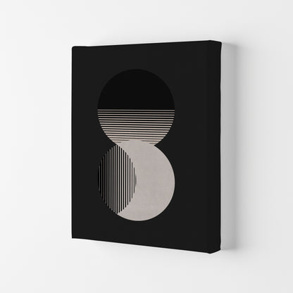 Circle Sun & Moon BW Art Print by Orara Studio Canvas