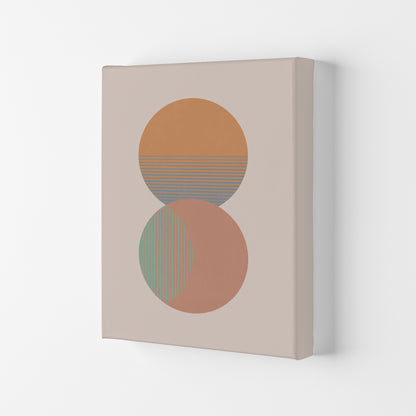 Circle Sun & Moon Colour Art Print by Orara Studio Canvas