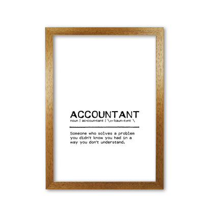 Accountant Solves Definition Quote Print By Orara Studio Oak Grain