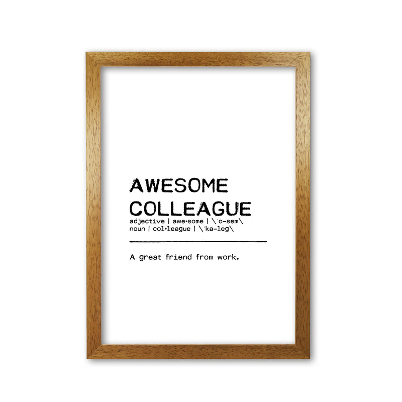 Awesome Colleague Friend Definition Quote Print By Orara Studio Oak Grain
