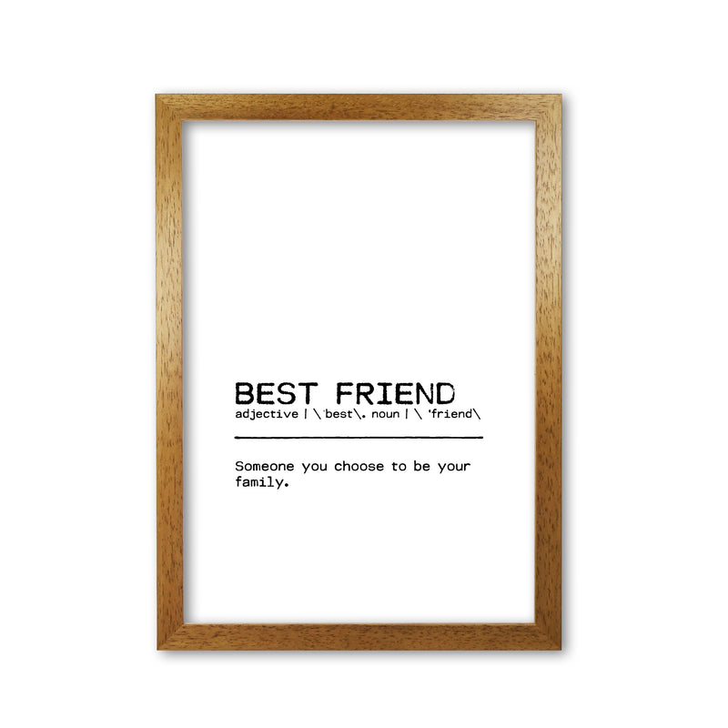 Best Friend Family Definition Quote Print By Orara Studio Oak Grain