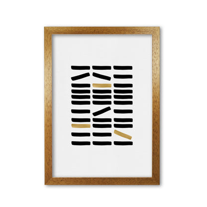 Black And Gold Abstract Print By Orara Studio Oak Grain