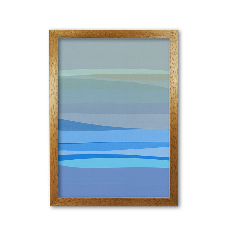 Blue Abstract I Print By Orara Studio Oak Grain