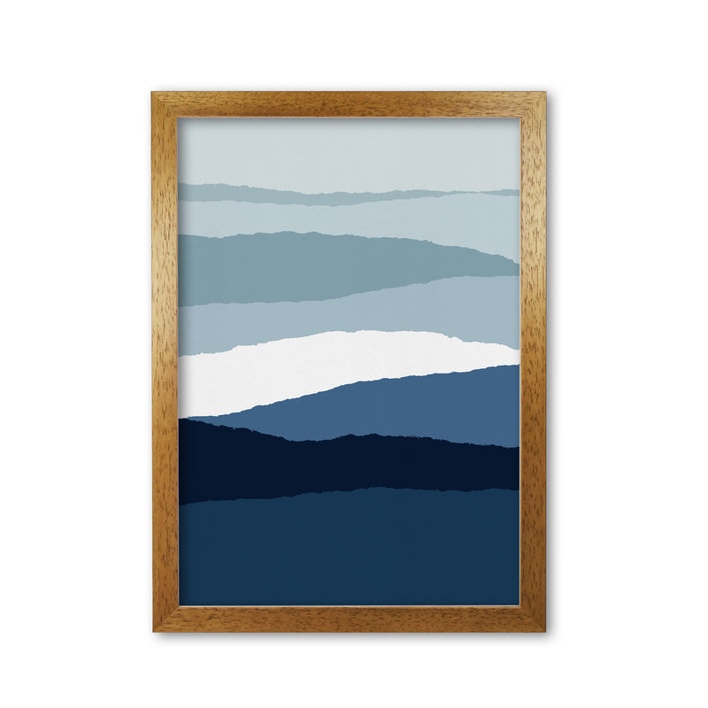 Blue Abstract II Print By Orara Studio Oak Grain
