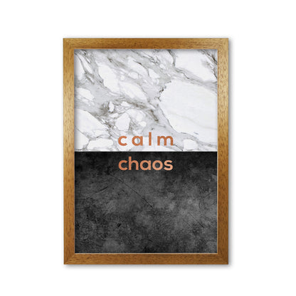 Calm Chaos Marble Quote Print By Orara Studio Oak Grain