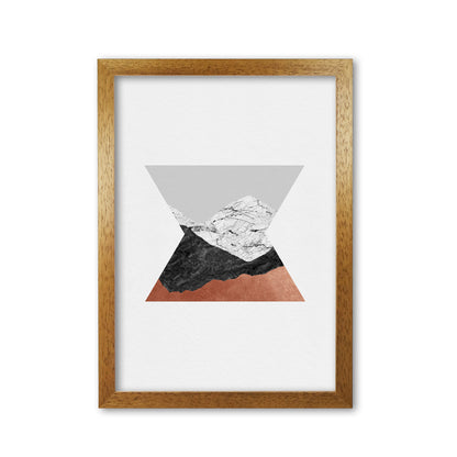 Copper Geometric IV Print By Orara Studio Oak Grain