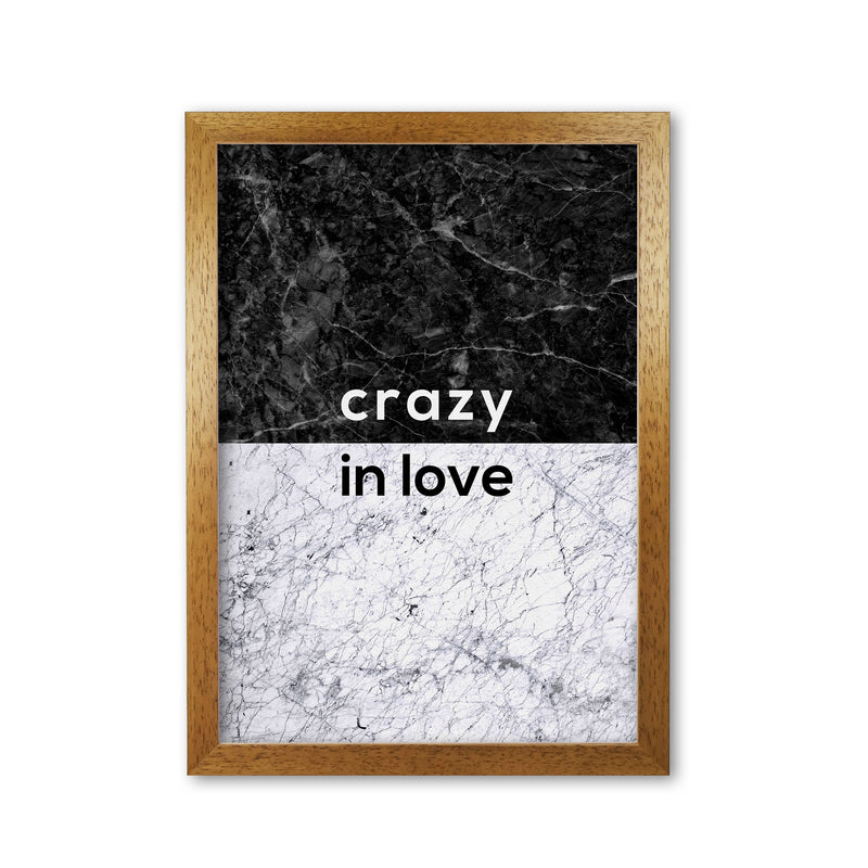 Crazy In Love Marble Quote Print By Orara Studio Oak Grain