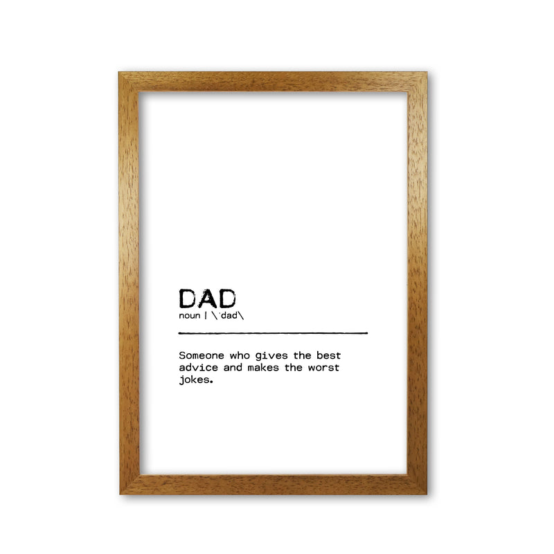 Dad Advice Definition Quote Print By Orara Studio Oak Grain