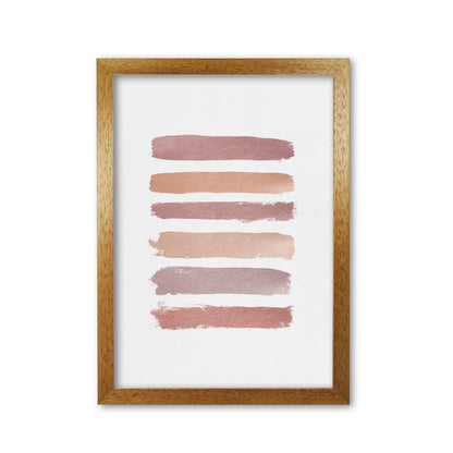Dusty Rose Stripes Print By Orara Studio Oak Grain