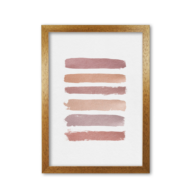 Dusty Rose Stripes Print By Orara Studio Oak Grain