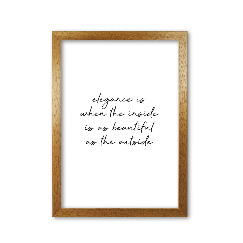 Elegance Quote Print By Orara Studio Oak Grain