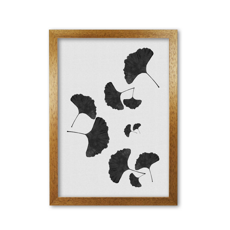 Ginkgo Leaf Black & White I Print By Orara Studio Oak Grain