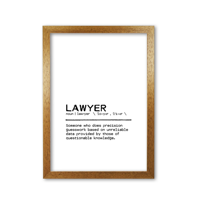 Lawyer Questionable Definition Quote Print By Orara Studio Oak Grain