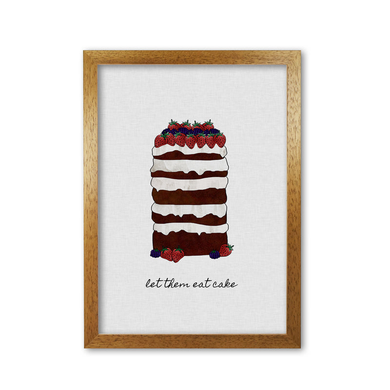 Let Them Eat Cake Print By Orara Studio, Framed Kitchen Wall Art Oak Grain