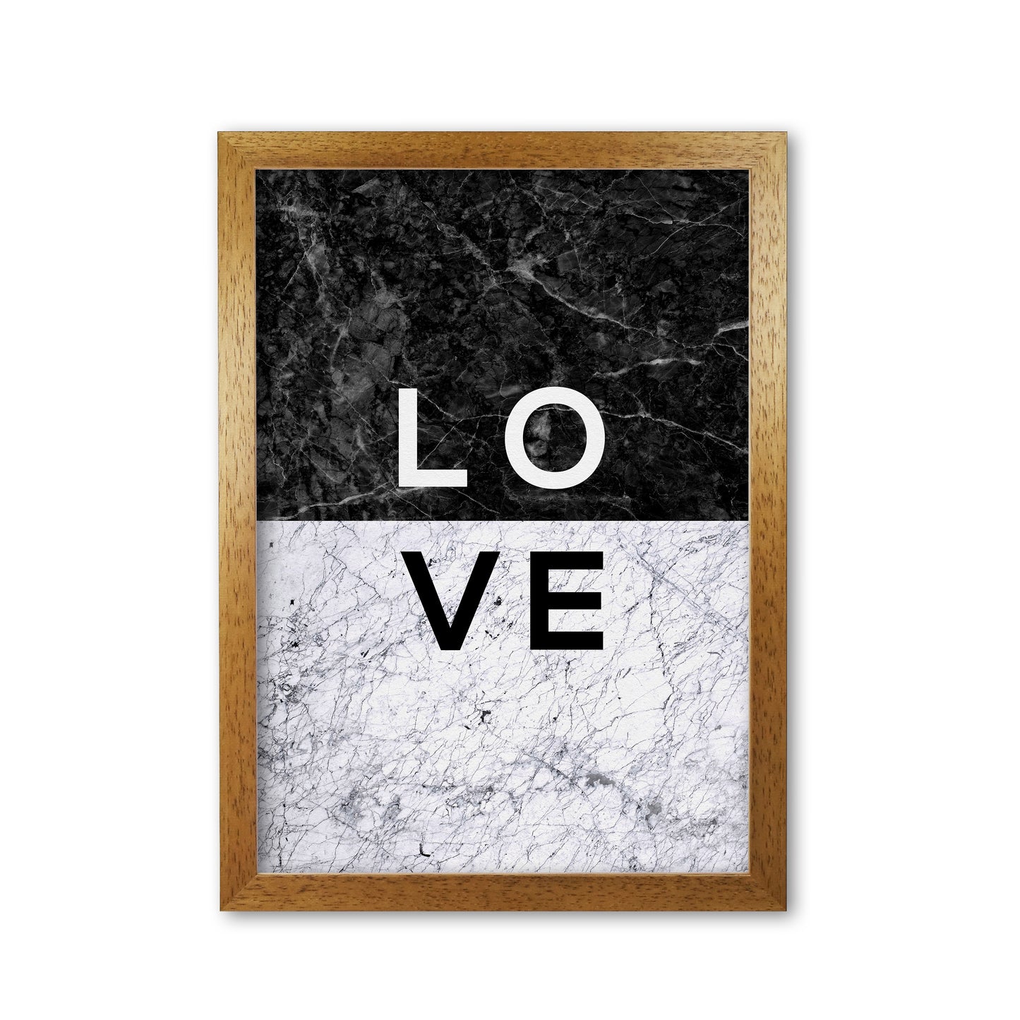 Love Marble Quote Print By Orara Studio Oak Grain