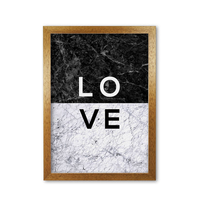 Love Marble Quote Print By Orara Studio Oak Grain