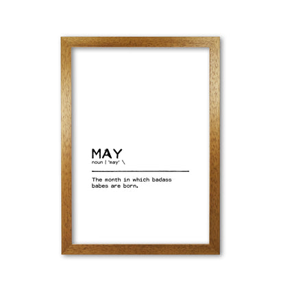 May Badass Definition Quote Print By Orara Studio Oak Grain