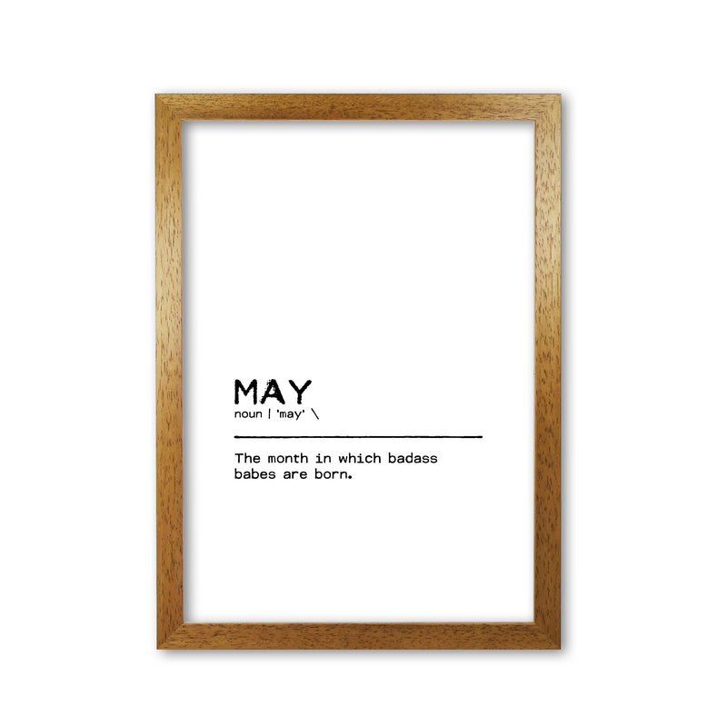 May Badass Definition Quote Print By Orara Studio Oak Grain