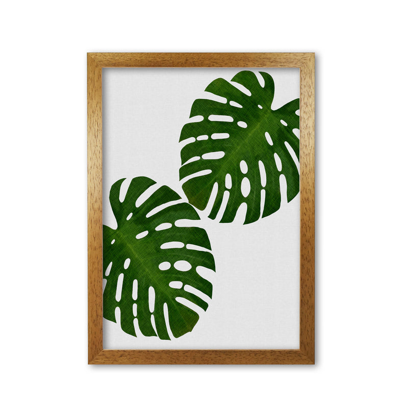 Monstera Leaf II Print By Orara Studio, Framed Botanical & Nature Art Print Oak Grain