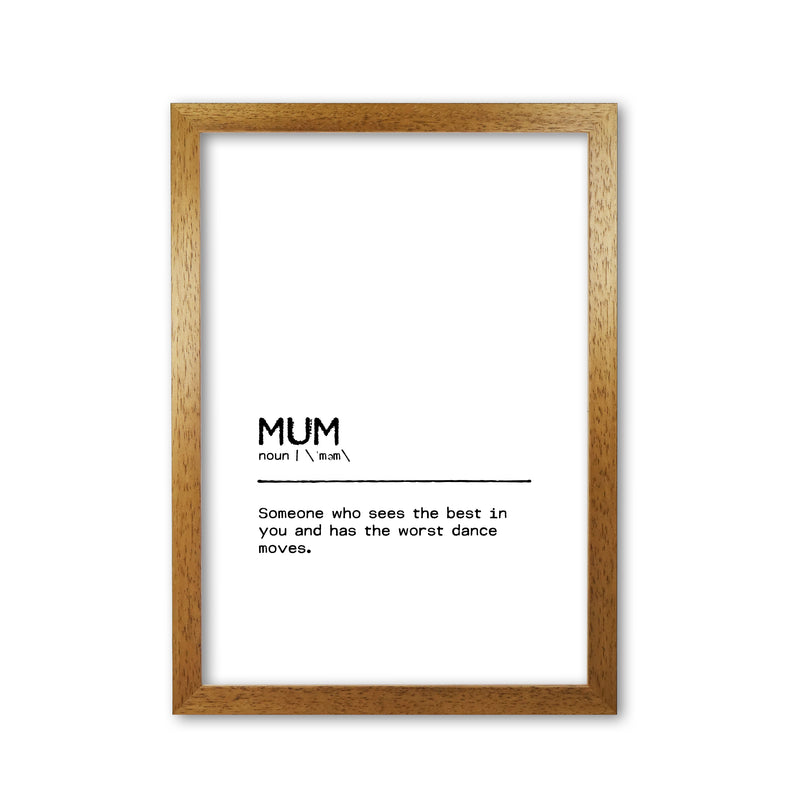 Mum Best Definition Quote Print By Orara Studio Oak Grain