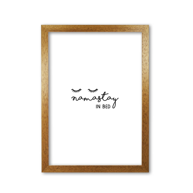 Namastay In Bed Bedroom Art Print By Orara Studio Oak Grain